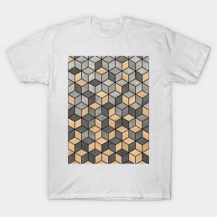 Concrete and Wood Cubes T-Shirt